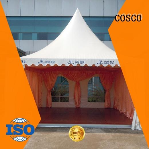 COSCO canopy pagoda tents for sale supplier for engineering