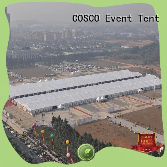 COSCO polygon event tent marketing for engineering