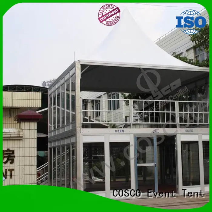 large two decker clear party tent COSCO manufacture