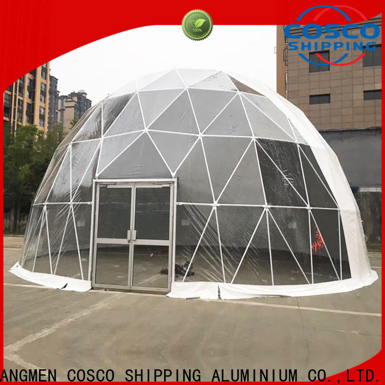 COSCO pvc geodesic dome tents popular for disaster Relief