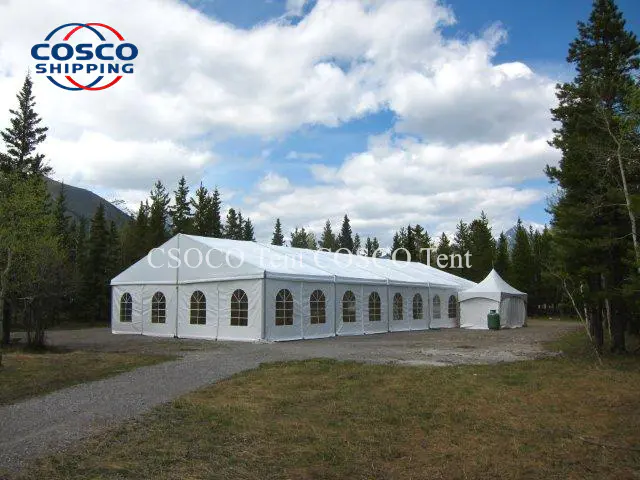 COSCO 100 Seater Clear Wall Marquee Event Tent 100 People Wedding Party Tent For Sale