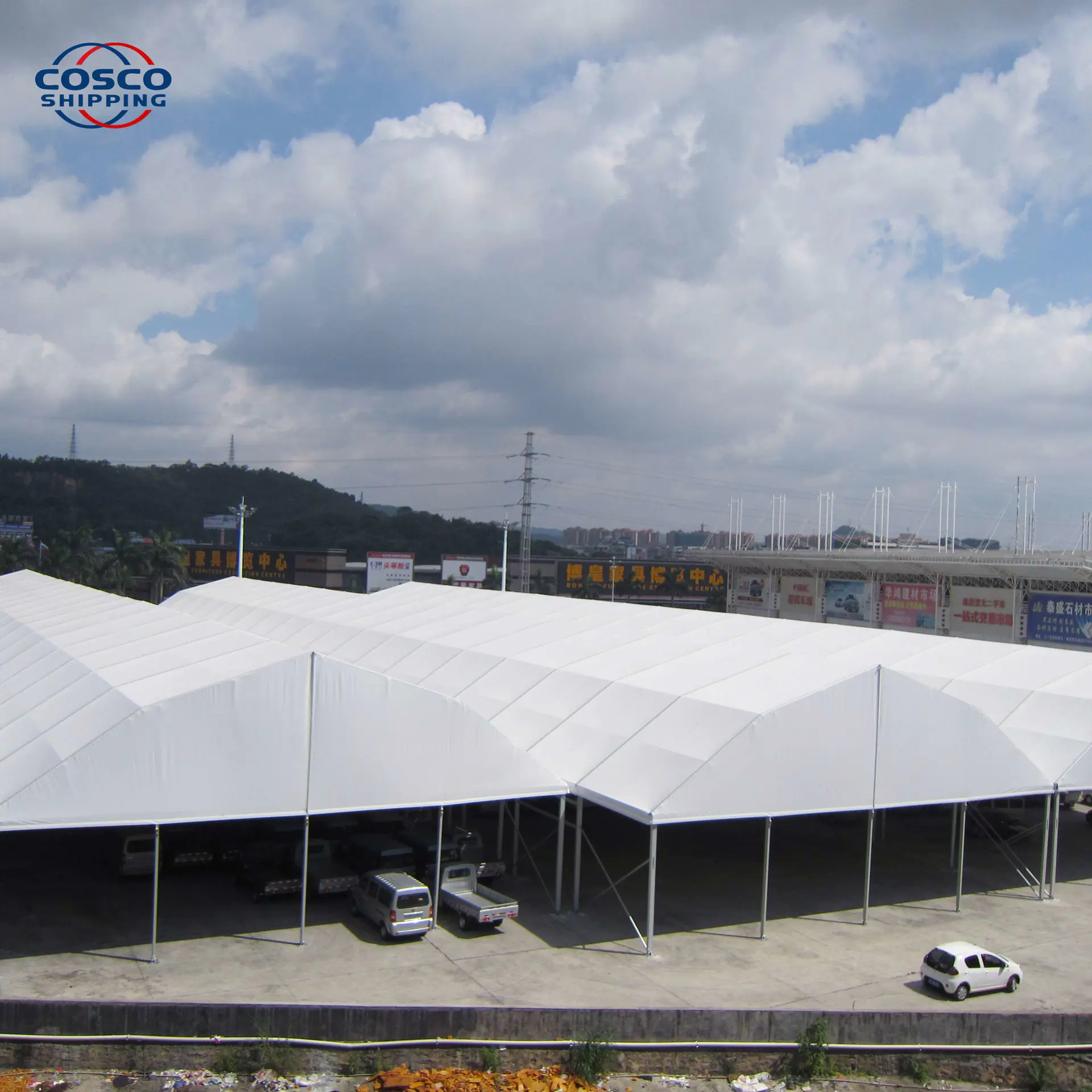 COSCO High Quality Custom Temporary Parking lot Polygonal Event Tent for sale