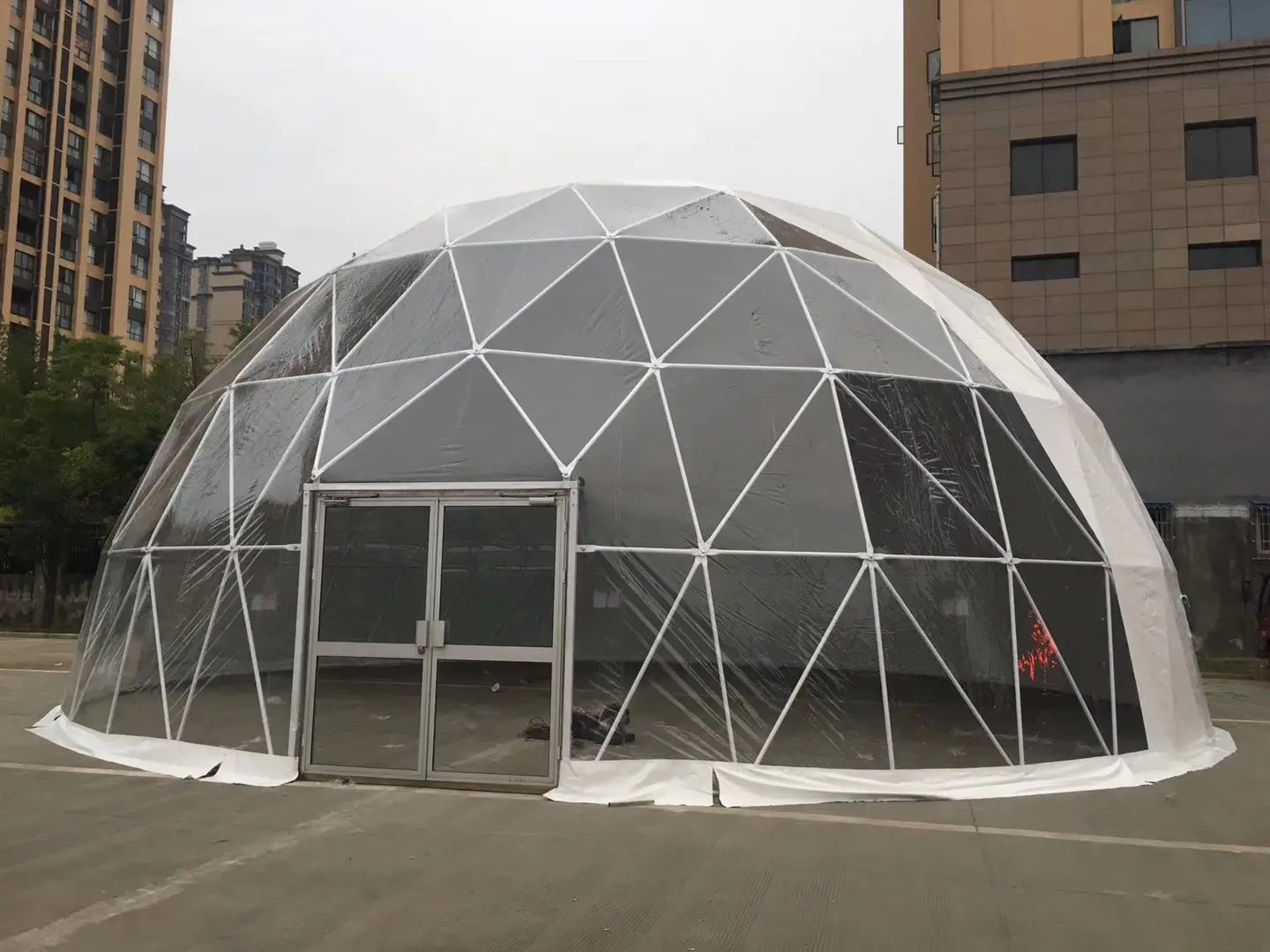 COSCO curved geodesic dome tent supplier factory